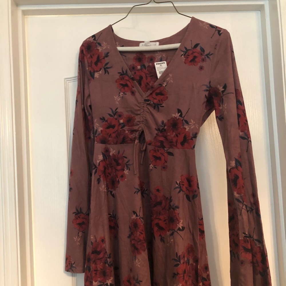 Floral Soft Knee Length Dress